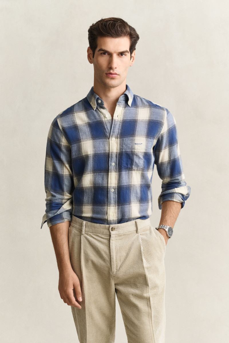 KOŠEĽA GANT REG WINDBLOWN FLANNEL CHECK SHIRT BLUE HORIZON