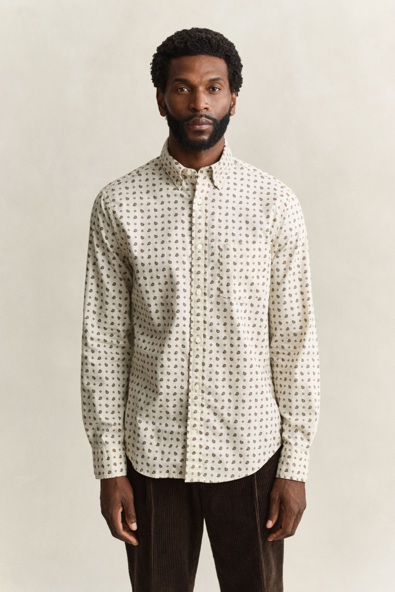 KOŠEĽA GANT REG PRINTED WINTERTWILL SHIRT SAND