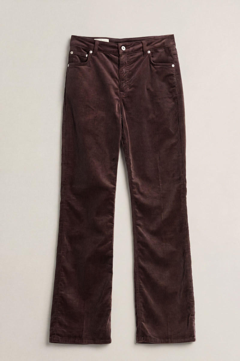 DŽÍNSY GANT CORDUROY FLARE JEANS DEEP BROWN