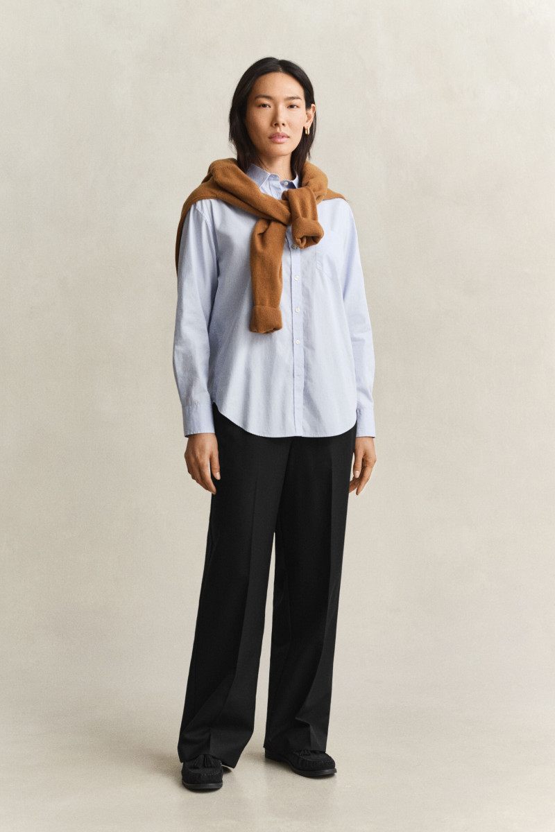 NOHAVICE GANT WOOL BLEND PULL ON PANTS BLACK