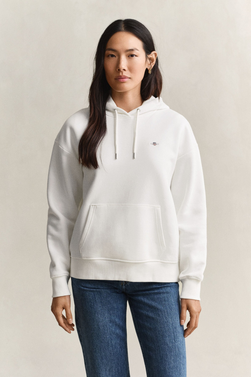 MIKINA GANT SHIELD HOODIE EGGSHELL