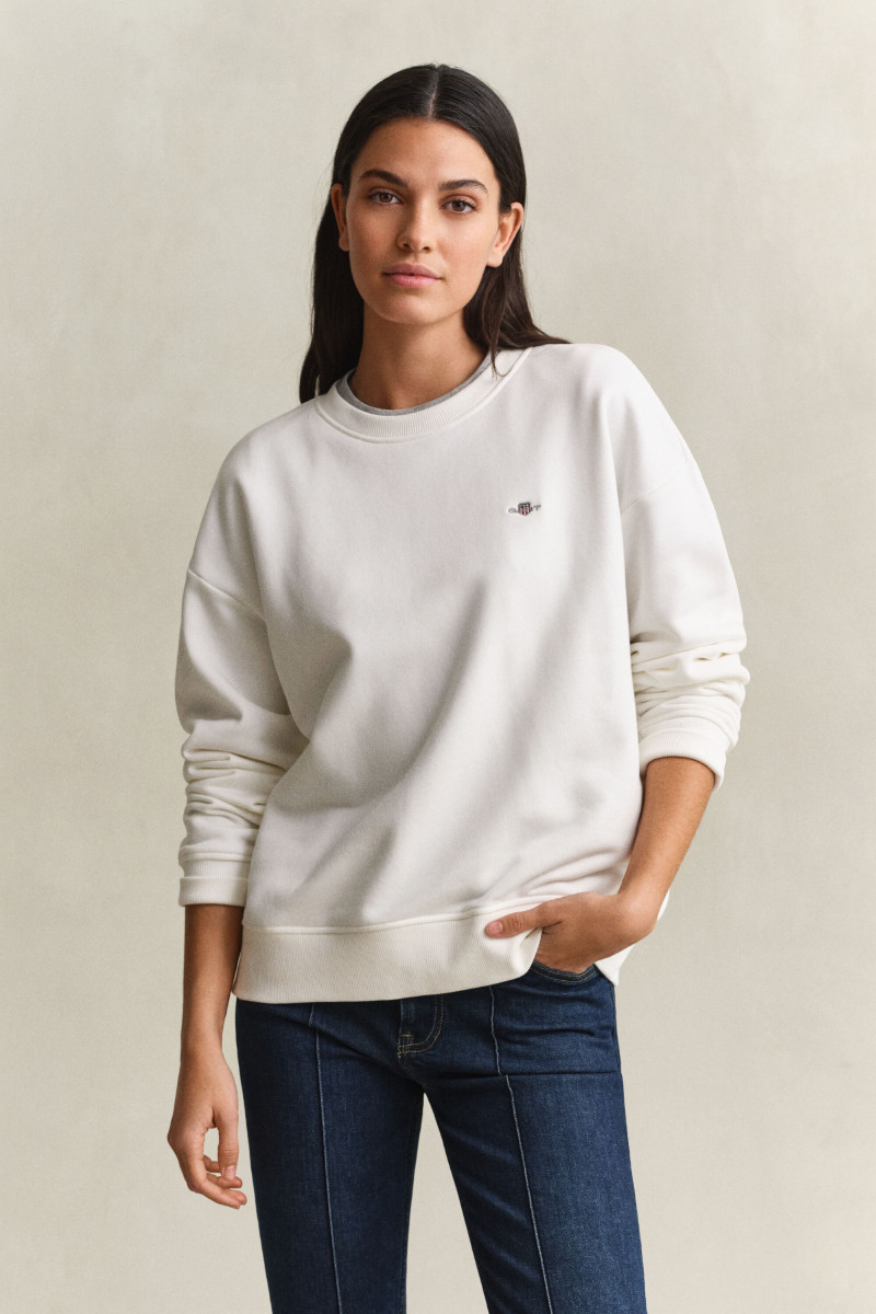 MIKINA GANT SHIELD C-NECK SWEAT EGGSHELL