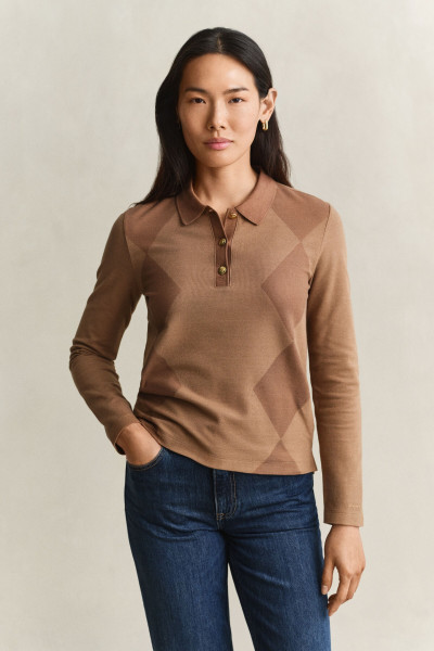 PÓLÓ GANT ARGYLE LS POLO - Kép 1