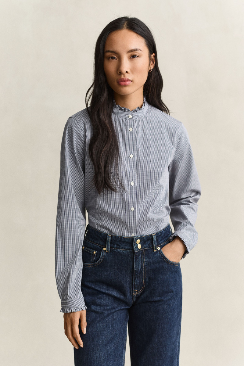 KOŠEĽA GANT REG CLASSIC POPLIN FRILL BLOUSE CLASSIC BLUE