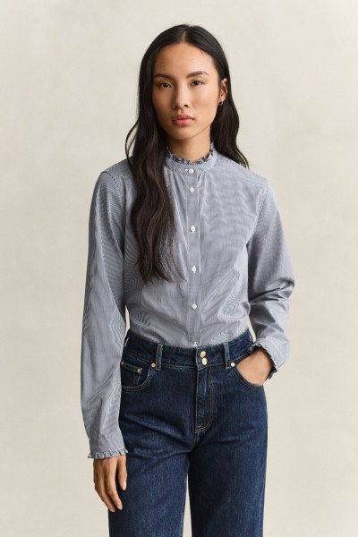 ING GANT REG CLASSIC POPLIN FRILL BLOUSE - Kép 1