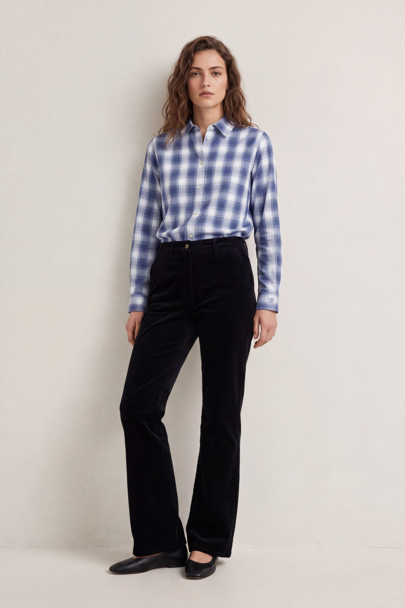 KOŠEĽA GANT REG CHECKED FLANNEL SHIRT BLUE HORIZON