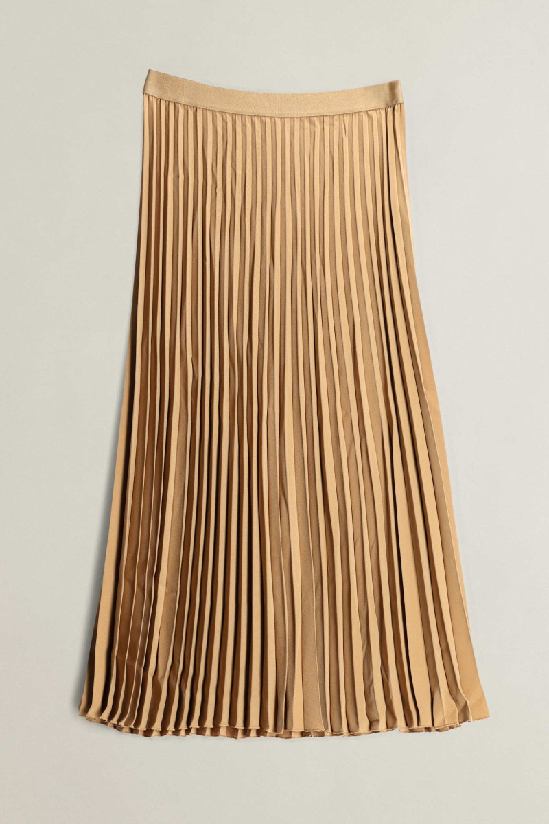 SUKŇA GANT PLEATED MIDI SKIRT WARM KHAKI