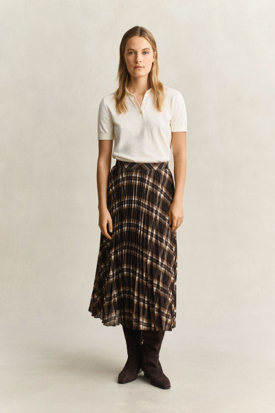 SZOKNYA GANT CHECKED PLEATED MIDI SKIRT - Kép 1