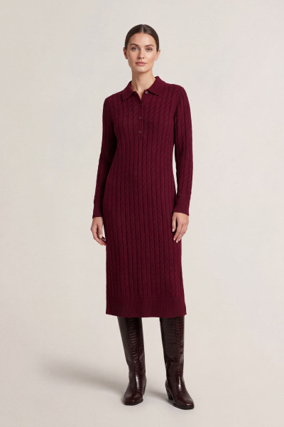 RUHA GANT WOOL CASHMERE CABLE RUGGER DRESS - Kép 1