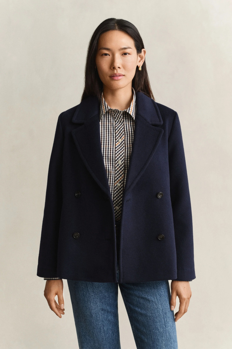 BUNDA GANT WOOL BLEND PEACOAT EVENING BLUE