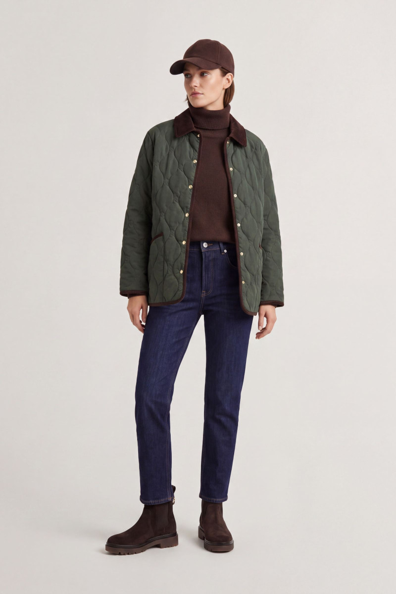 BUNDA GANT MONOGRAM QUILTED JACKET DARK MOSS GREEN