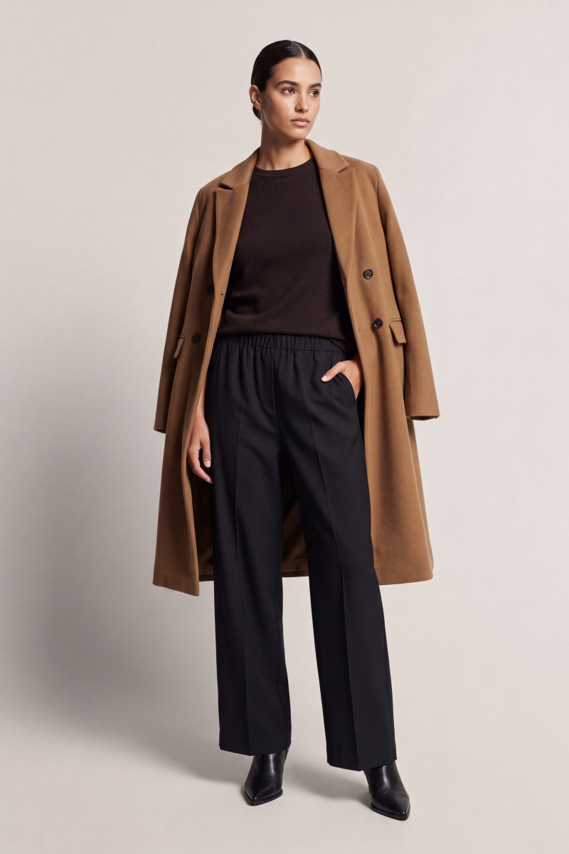 KABÁT GANT TAILORED WOOL CASHMERE BLEND COAT WARM KHAKI