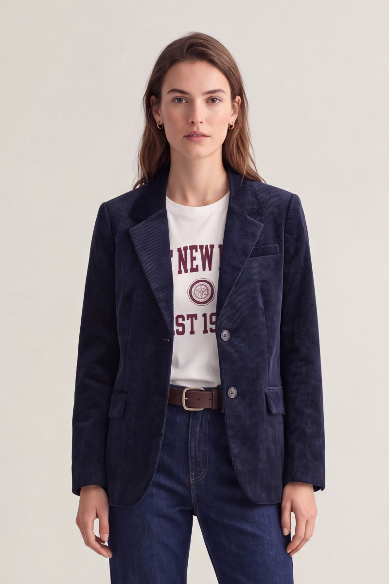 SAKO GANT REG CORDUROY BLAZER EVENING BLUE