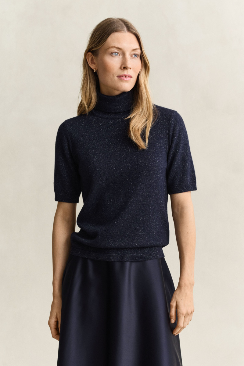 ROLÁK GANT WOOL METALLIC BLEND TURTLENECK SS EVENING BLUE