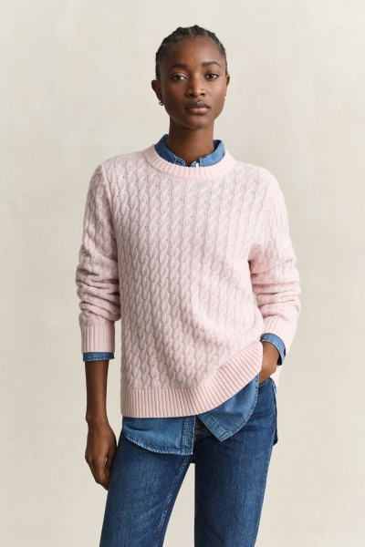PULÓVER GANT CASHMERE CABLE C-NECK - Kép 1
