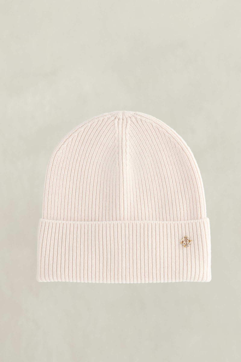 ČAPICA GANT WOOL RIBBED BEANIE CREAM