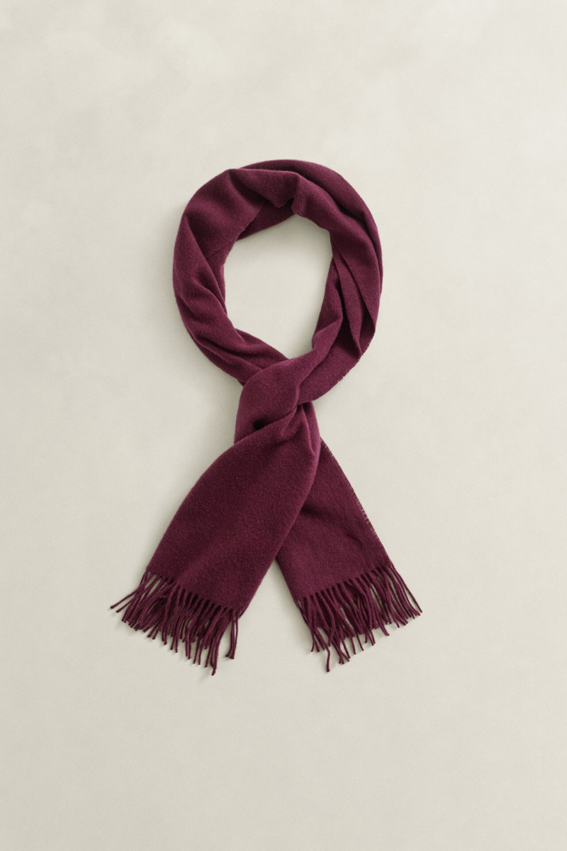 ŠÁL GANT WOOL WOVEN SCARF DARKENED WINE