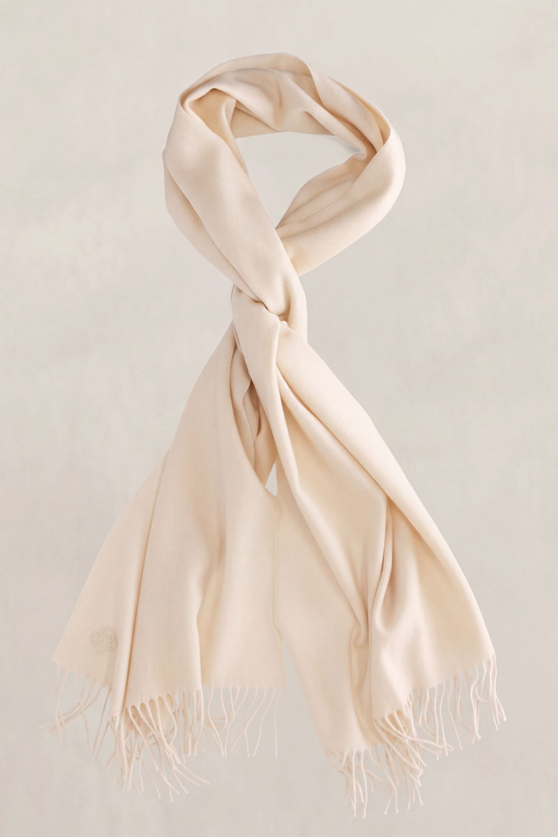 ŠÁL GANT WOOL WOVEN SCARF FADED BEIGE