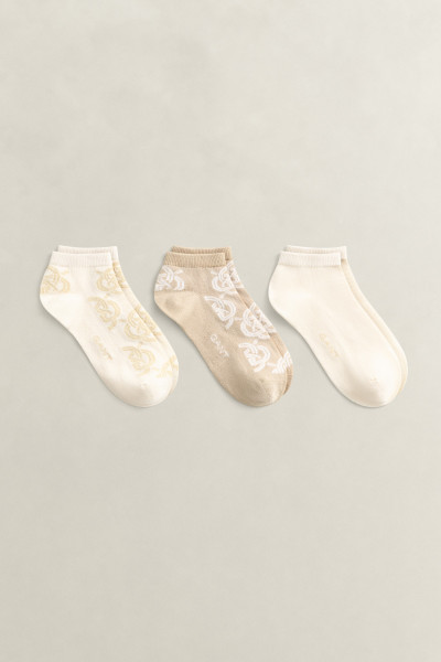 PONOŽKY GANT MONOGRAM ANKLE SOCKS 3-PACK - Fotografia č. 1