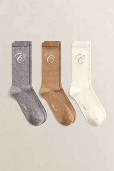 ZOKNI GANT SCRIPT G SOCK 3-PACK - Kép 1