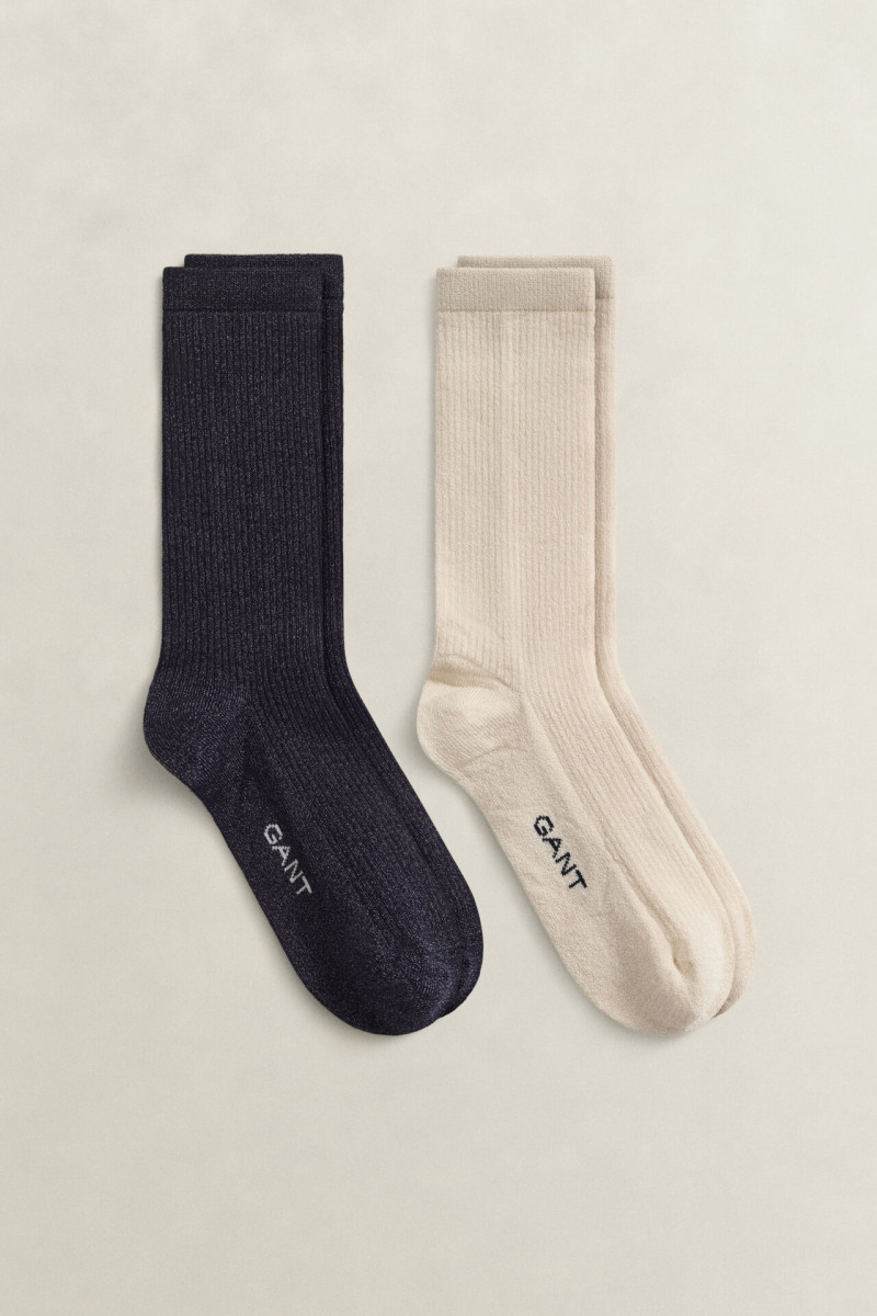 PONOŽKY GANT LUREX SOCK 2 PACK GB EVENING BLUE