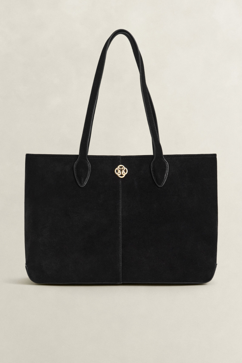 TAŠKA GANT SUEDE TOTE BAG BLACK
