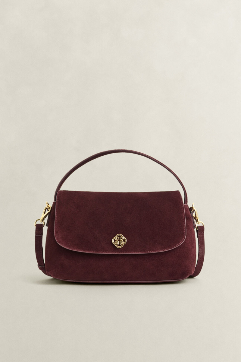 CROSSBODY GANT SUEDE SLOUCHY SHOULDER BAG DARKENED WINE