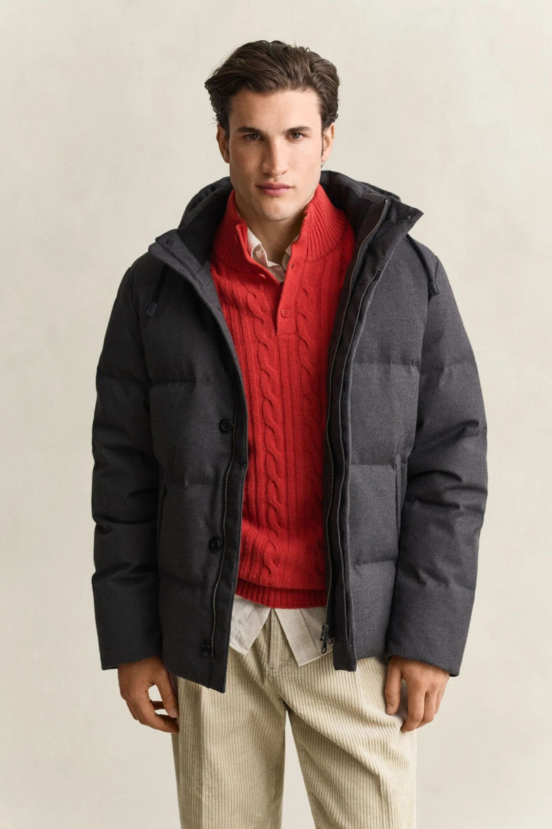 BUNDA GANT FLANNEL DOWN JACKET BLACK GREY