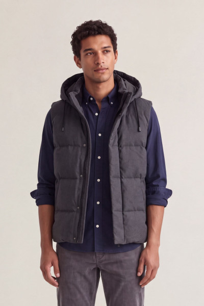 VESTA GANT FLANNEL DOWN VEST - Fotografie č. 1