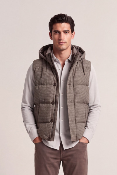 VESTA GANT FLANNEL DOWN VEST - Fotografie č. 1