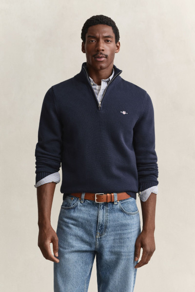 PULÓVER GANT CASUAL COTTON HALF ZIP - Kép 1