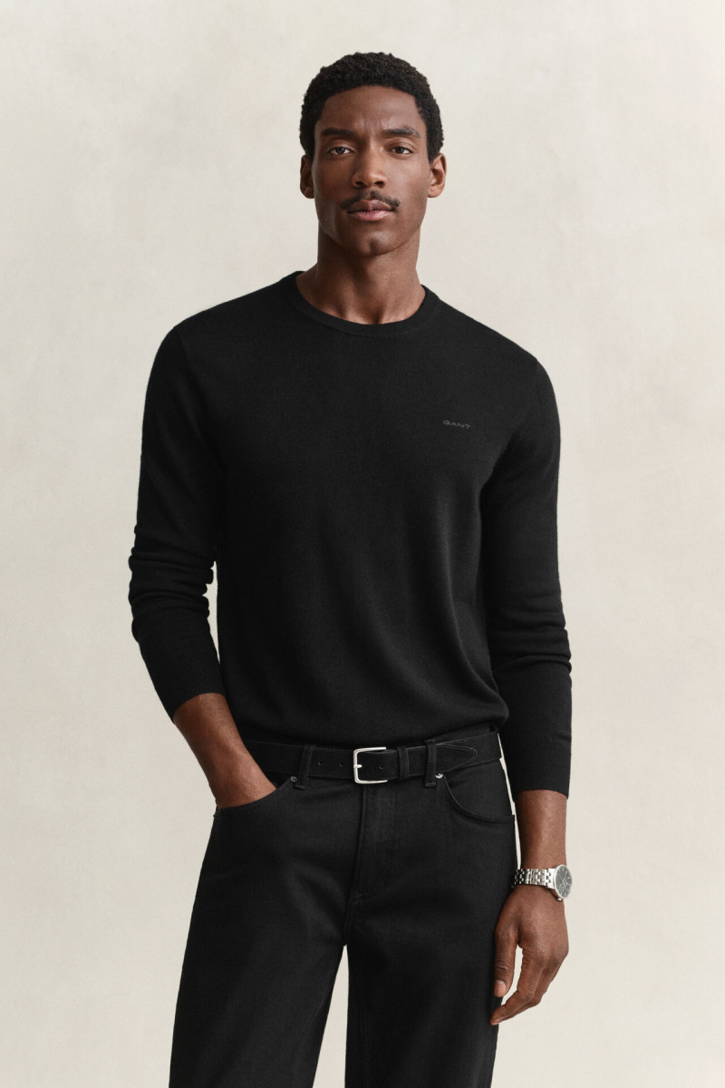 SVETER GANT EXTRAFINE MERINO WOOL C-NECK BLACK