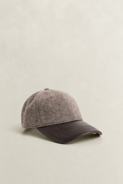 ŠILTOVKA GANT LEATHER VISOR WOOL BLEND CAP - Fotografia č. 1