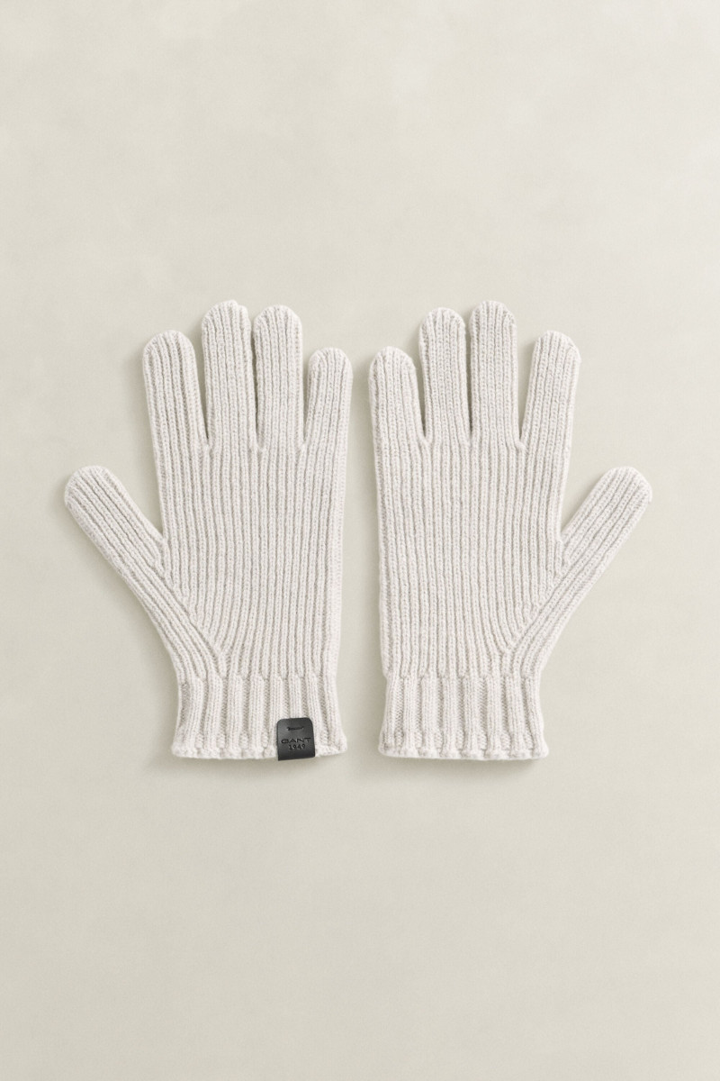 RUKAVICE GANT LAMBSWOOL RIBBED GLOVE CLAY BEIGE