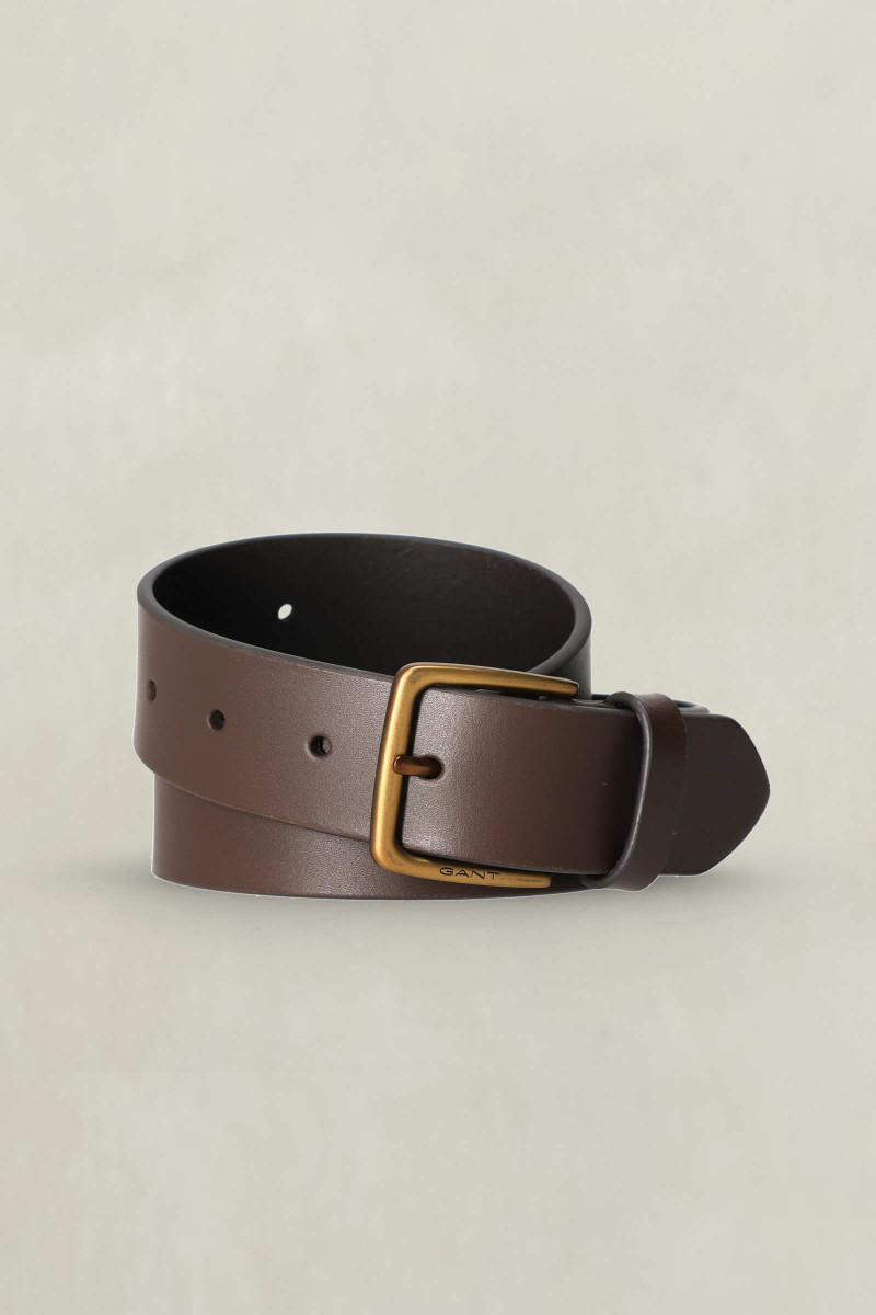 OPASOK GANT LEATHER BELT SOIL BROWN