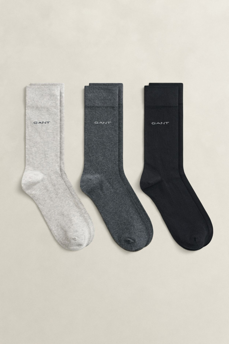 PONOŽKY GANT SOFT COTTON SOCKS 3-PACK MULTICOLOR