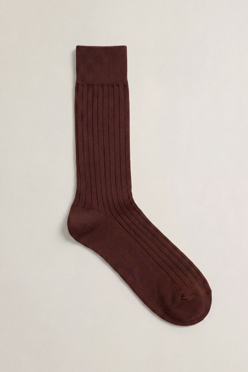 PONOŽKY GANT CASHMERE SILK BLEND SOCK SHADOW BROWN