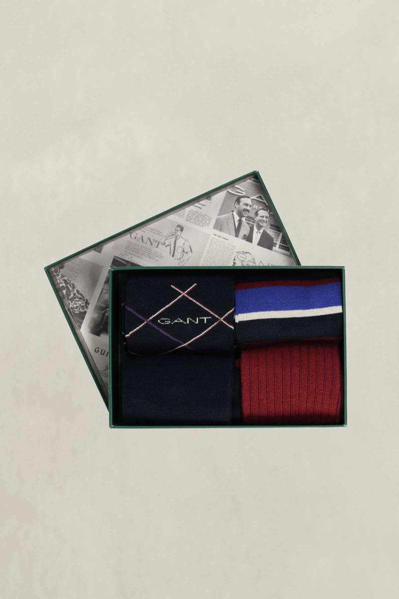 PONOŽKY GANT SOCKS 4-PACK GIFT BOX EVENING BLUE