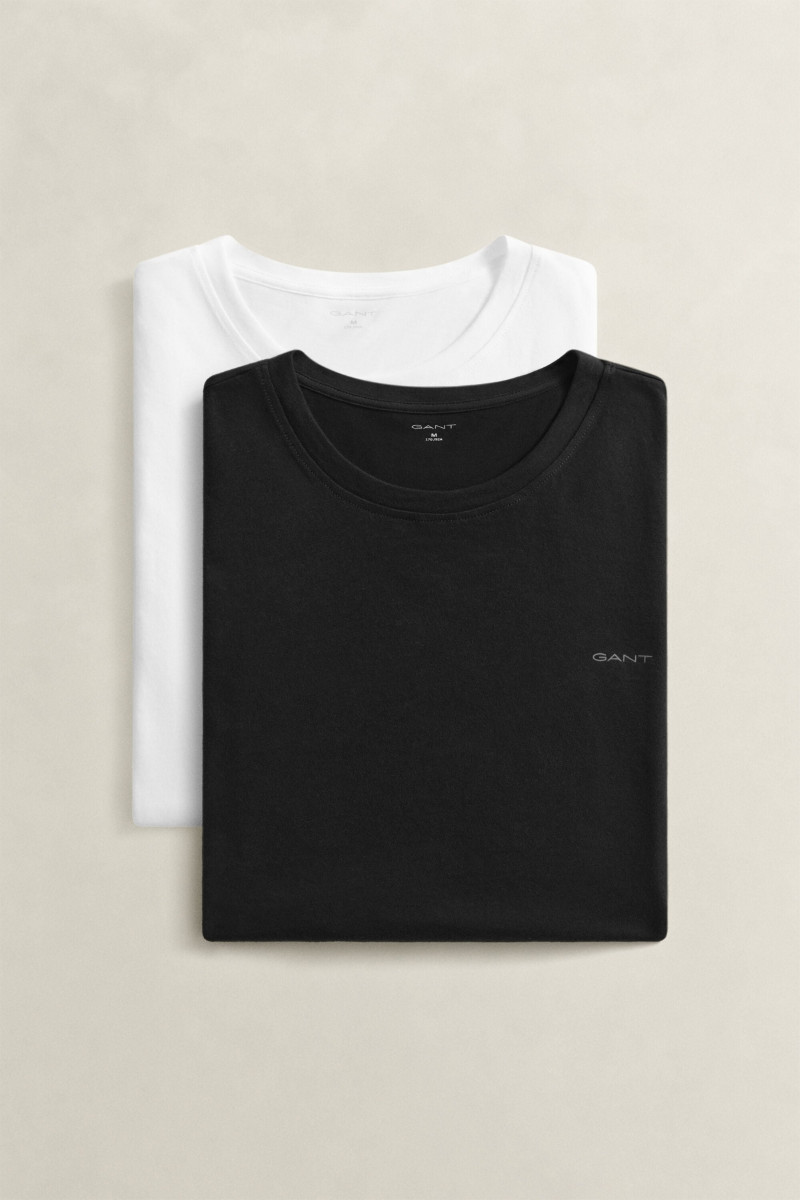 TRIČKO GANT C-NECK T-SHIRT 2-PACK BLACK / WHITE