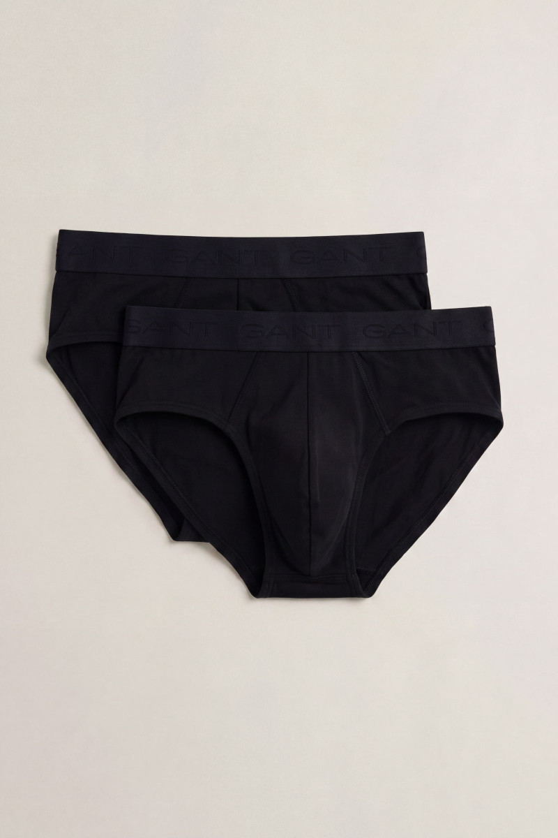 SPODNÁ BIELIZEŇ GANT COTTON MODAL TONAL BRIEF 2-PACK BLACK