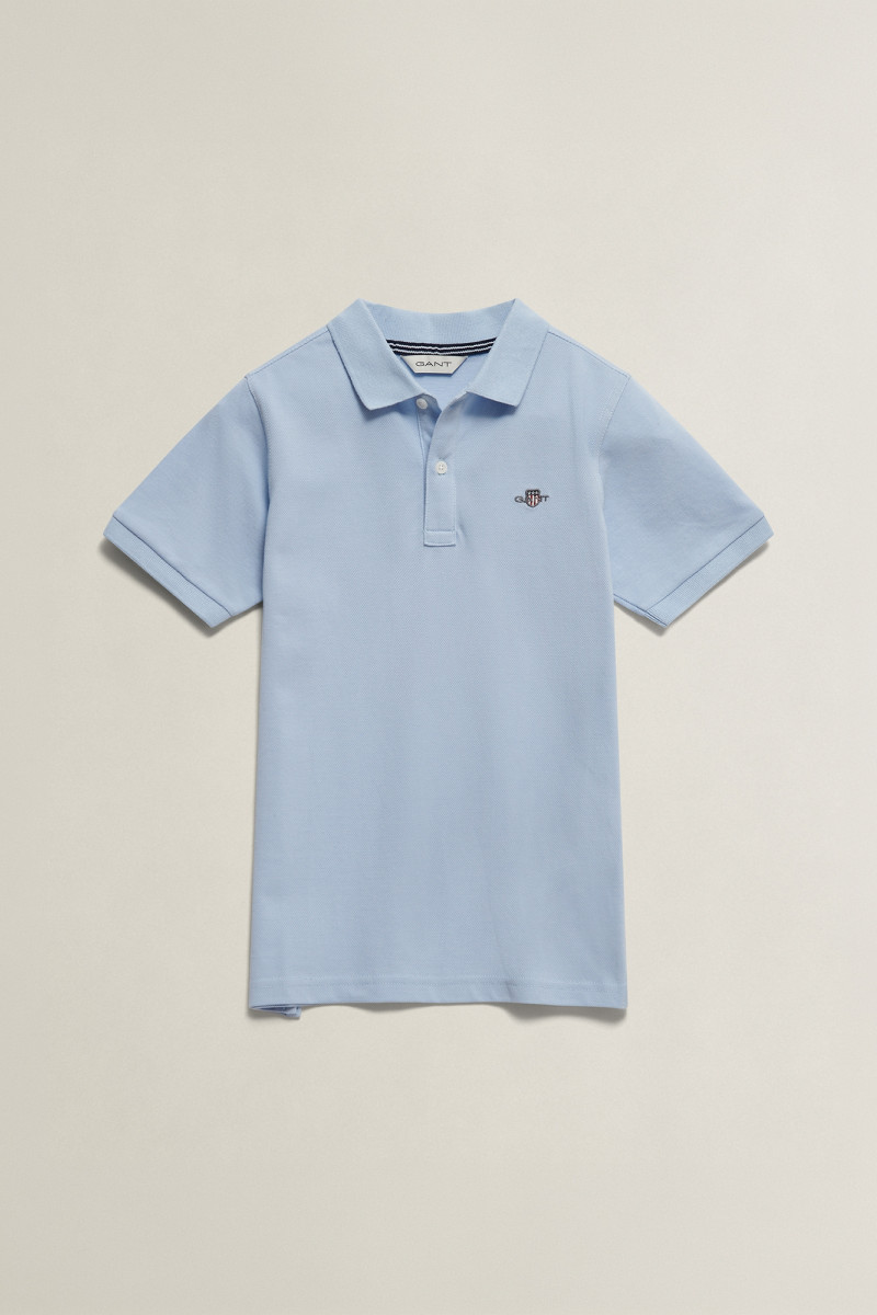 POLOKOŠEĽA GANT SHIELD PIQUE SS POLO SHIRT MUTED BLUE