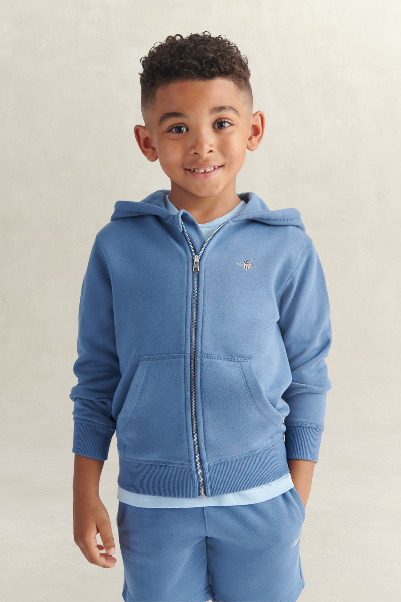 MIKINA GANT SHIELD FULL ZIP HOODIE SALTY SEA
