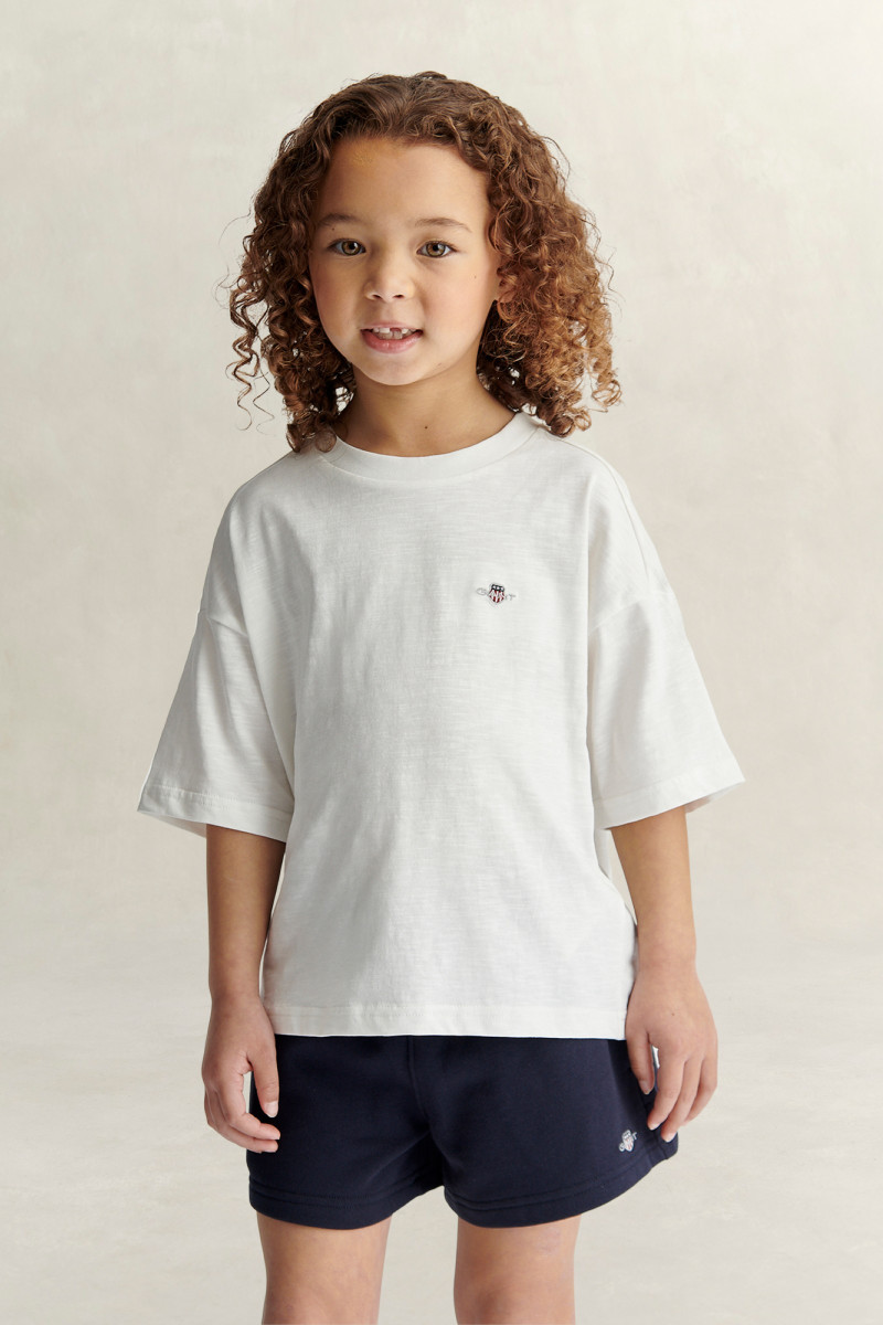 TRIČKO GANT SHIELD SS SLUB T-SHIRT WHITE