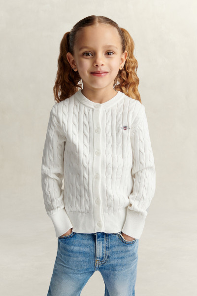 KARDIGÁN GANT SHIELD CABLE KNIT CARDIGAN - Fotografie č. 1