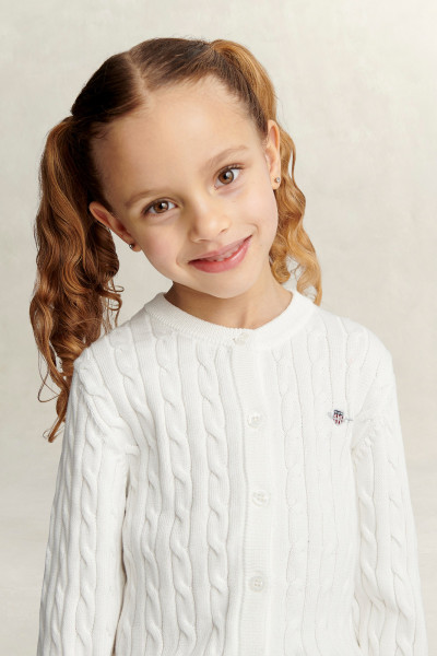 KARDIGÁN GANT SHIELD CABLE KNIT CARDIGAN - Fotografie č. 5