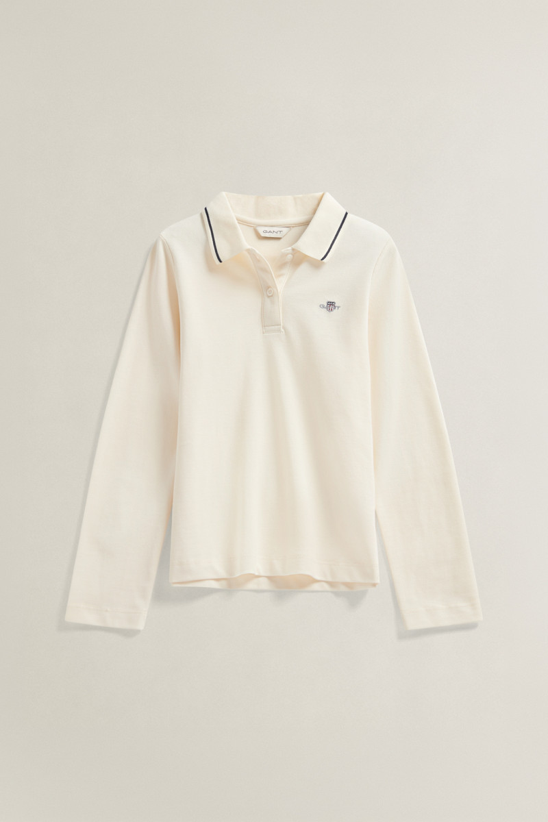 POLOKOŠEĽA GANT COLLARED LS POLO CREAM