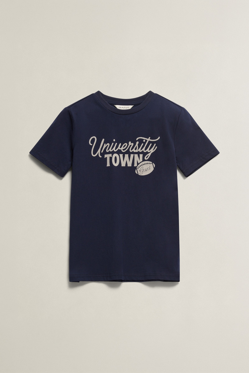 TRIČKO GANT UNIVERSITY TOWN SS T-SHIRT EVENING BLUE