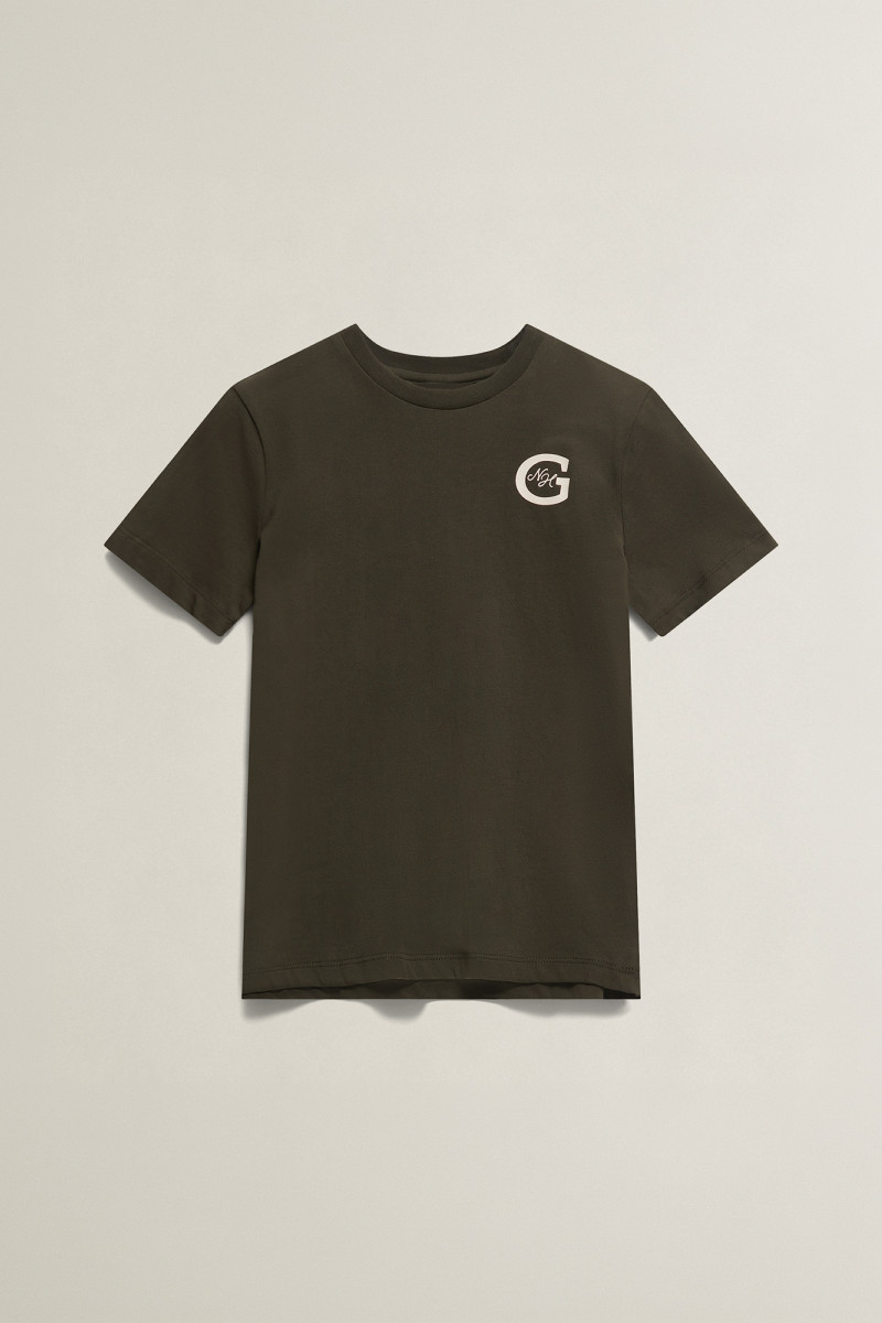 TRIČKO GANT NEW HAVEN T-SHIRT DARK MOSS GREEN