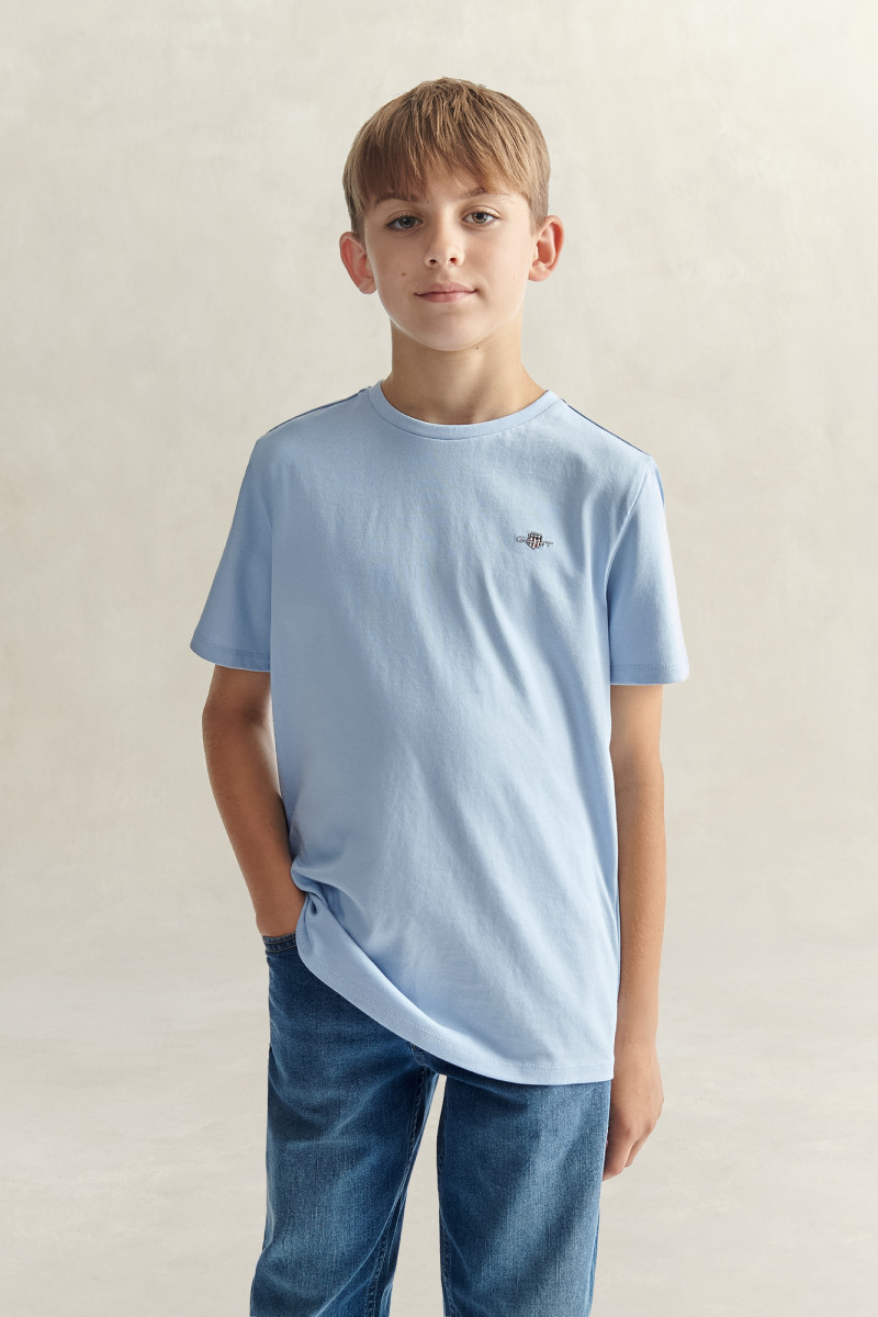 TRIČKO GANT SHIELD SS T-SHIRT MUTED BLUE