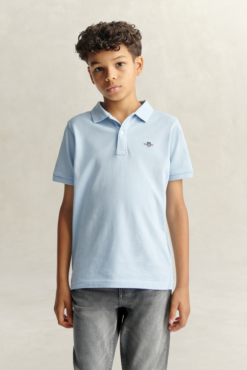 POLOKOŠEĽA GANT SHIELD PIQUE SS POLO SHIRT MUTED BLUE